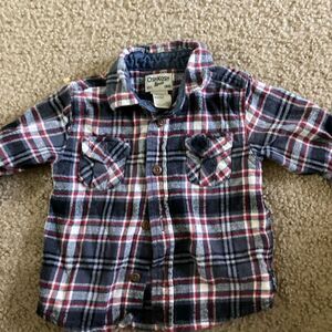 Oshkosh Infant Baby Plaid Flannel Shirt